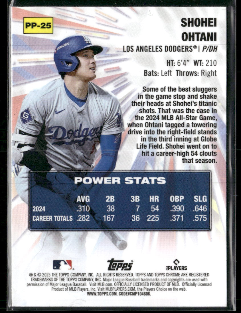 2025 Topps Chrome Power Players Shohei Ohtani #PP-25