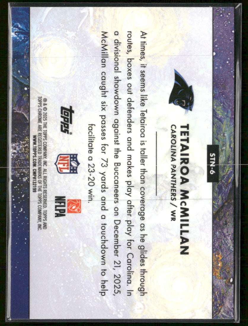 2025 Topps Chrome Cosmic Stars in the Night Tetairoa McMillan #STN-6