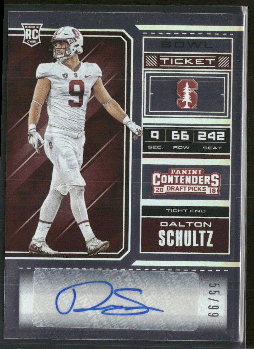 2018 Panini Contenders Draft Picks Bowl Dalton Schultz #/99 AU #167