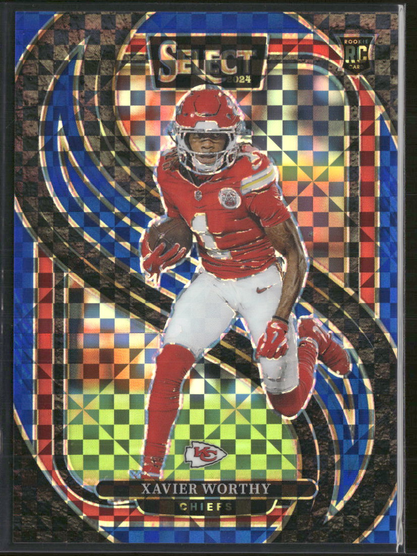 2024 Panini Select Blue Prizm Xavier Worthy RC #/175 #119
