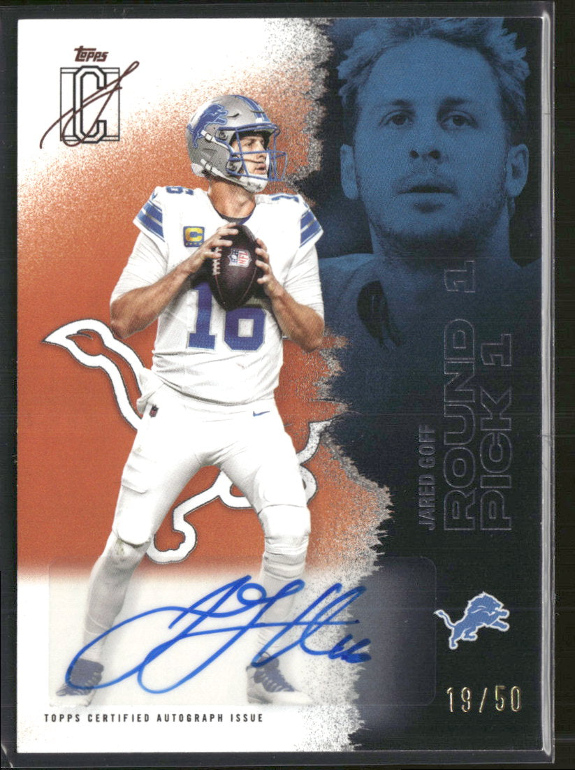 2025 Topps Signature Class Autographs Orange Jared Goff #/50 AU #58