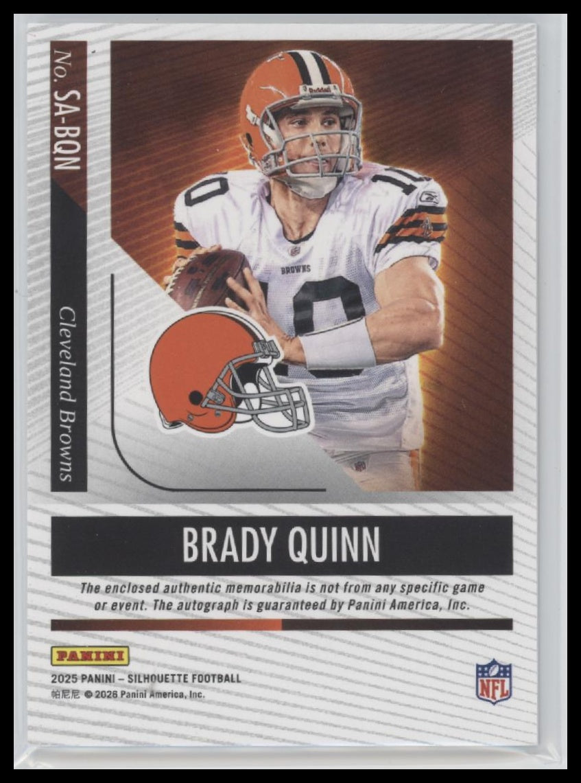 2025 Panini Silhouette Silhouette Autographs Brady Quinn #/199 AU #SA-BQN