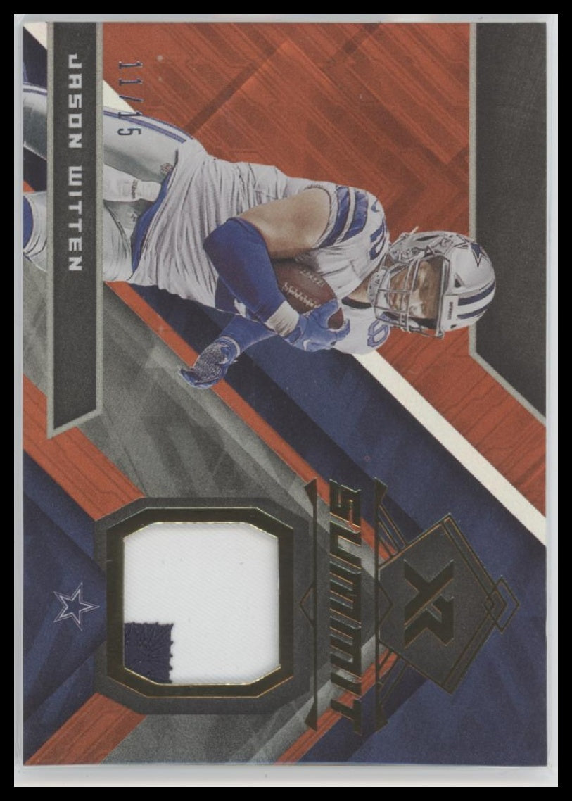 2021 Panini XR Summit Swatches Orange Jason Witten #/15 #SUS-JWI