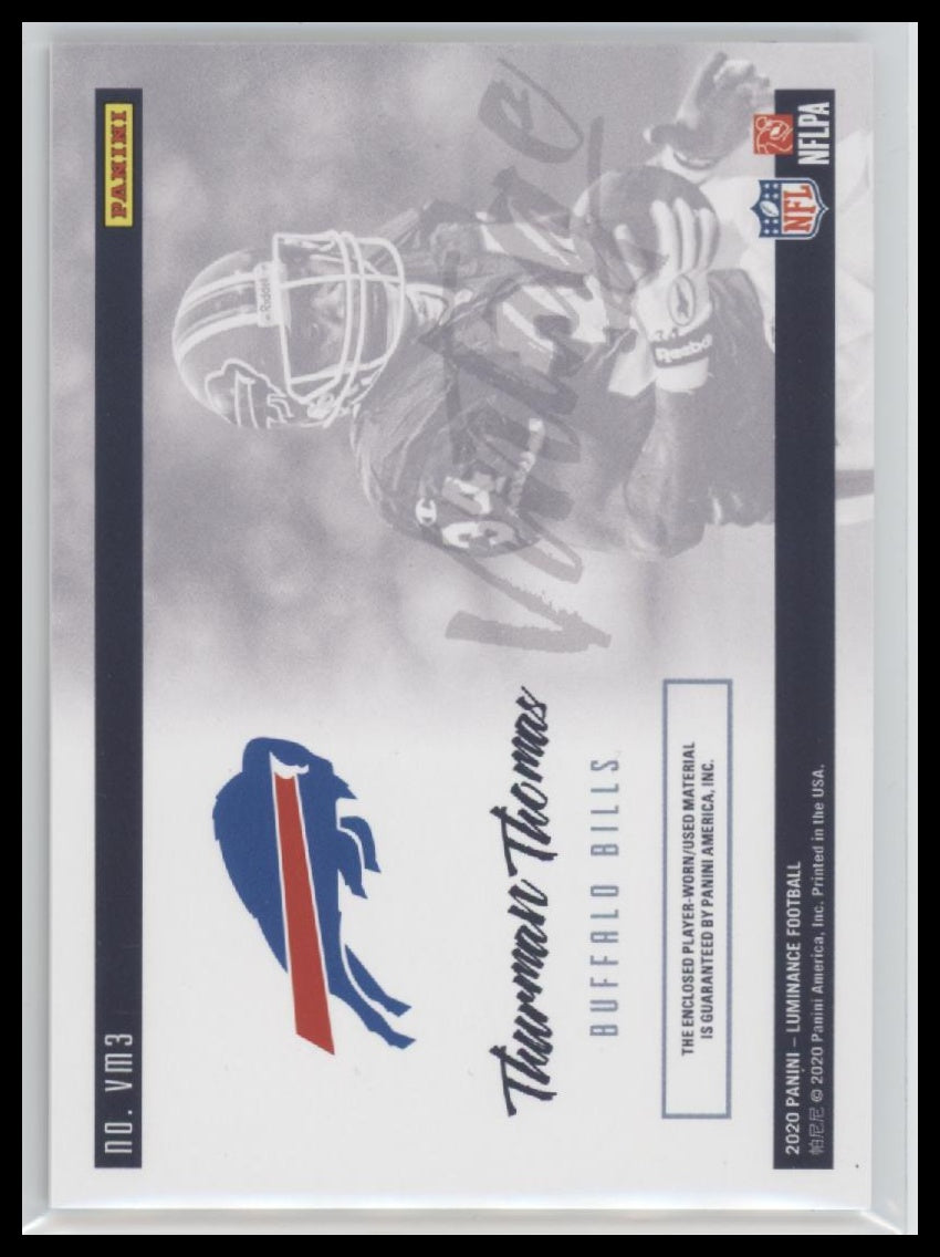 2020 Panini Luminance Vintage Materials Thurman Thomas #VM3