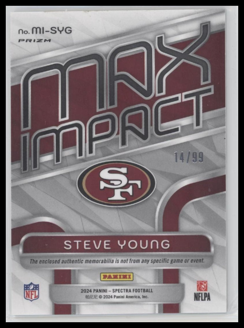 2024 Panini Spectra Max Impact Steve Young #/99 #MI-SYG