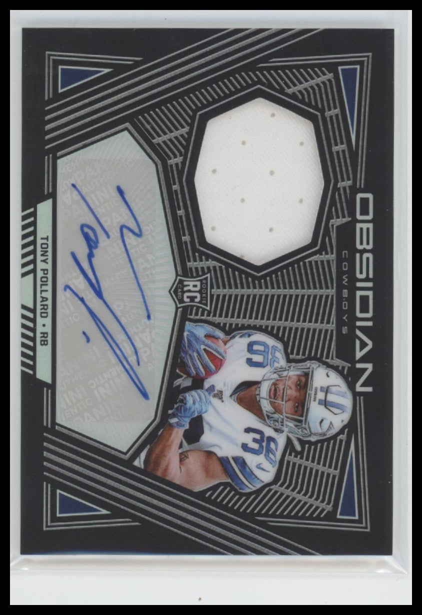 2019 Panini Obsidian Rookie Jersey Autos Tony Pollard #/150 AU #RJA-TPO