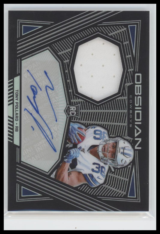 2019 Panini Obsidian Rookie Jersey Autos Tony Pollard #/150 AU #RJA-TPO