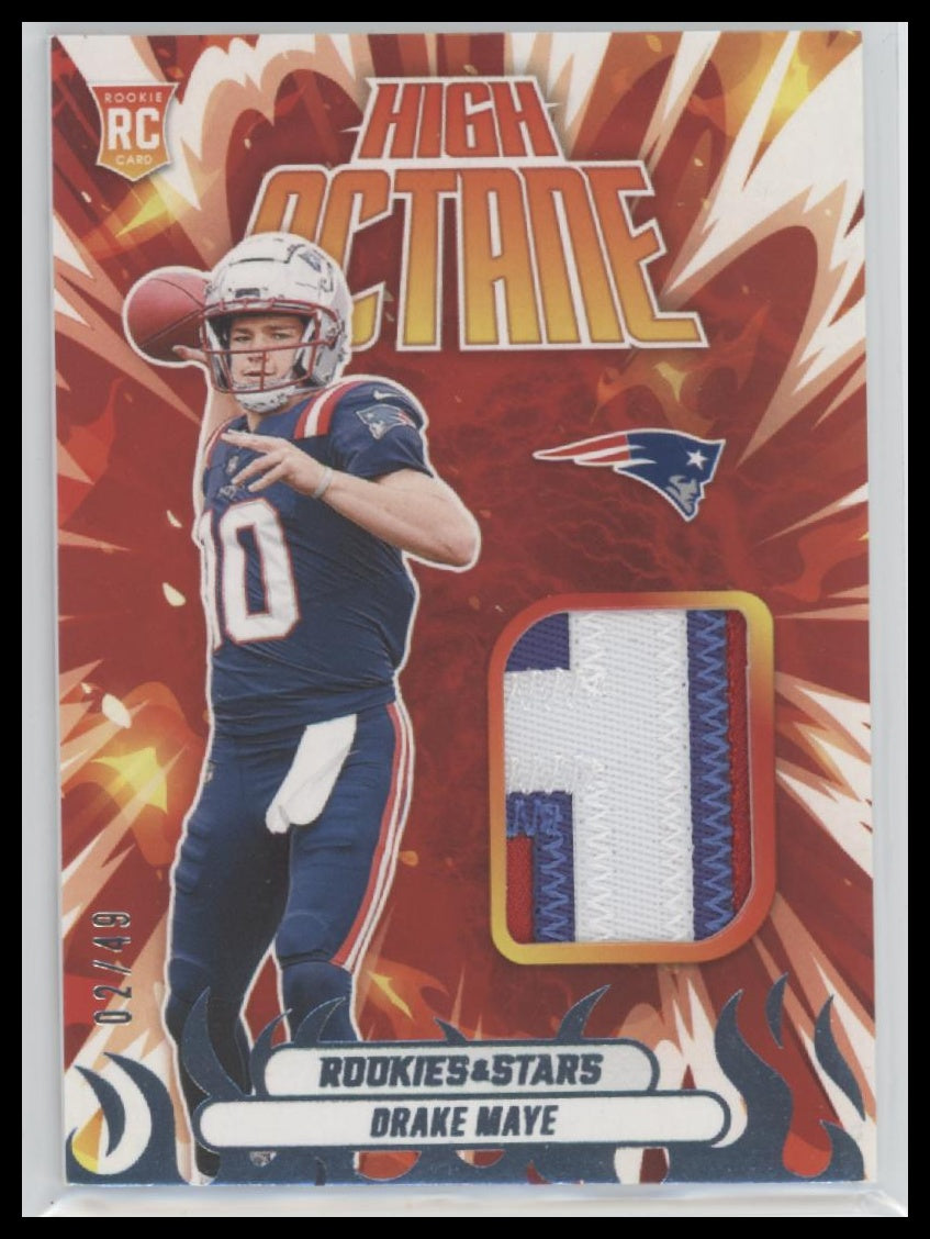 2024 Panini R & S High Octane Memorabilia Prime Drake Maye #/49 #HOM-DME