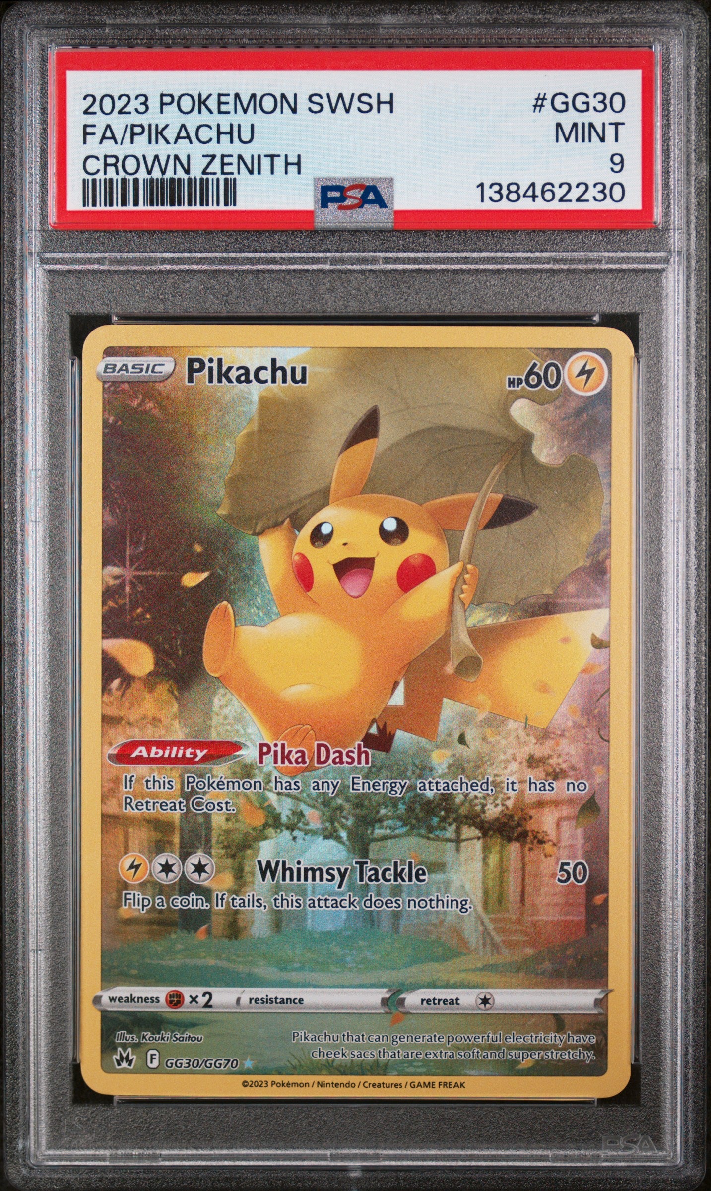 2023 Pokemon Sword And Shield Crown Zenith Crown Zenith Fa/Pikachu 9 PSA #GG30
