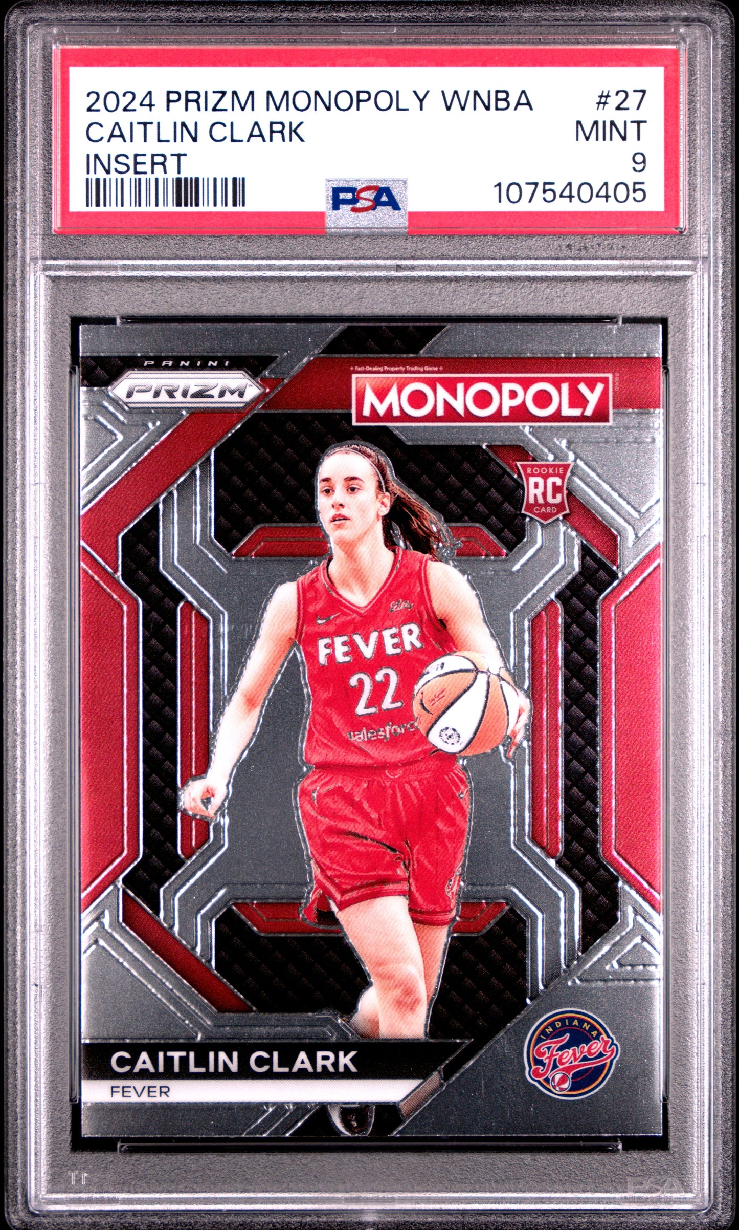 2024 Panini Prizm Monopoly Wnba Insert Insert Caitlin Clark 9 PSA #27