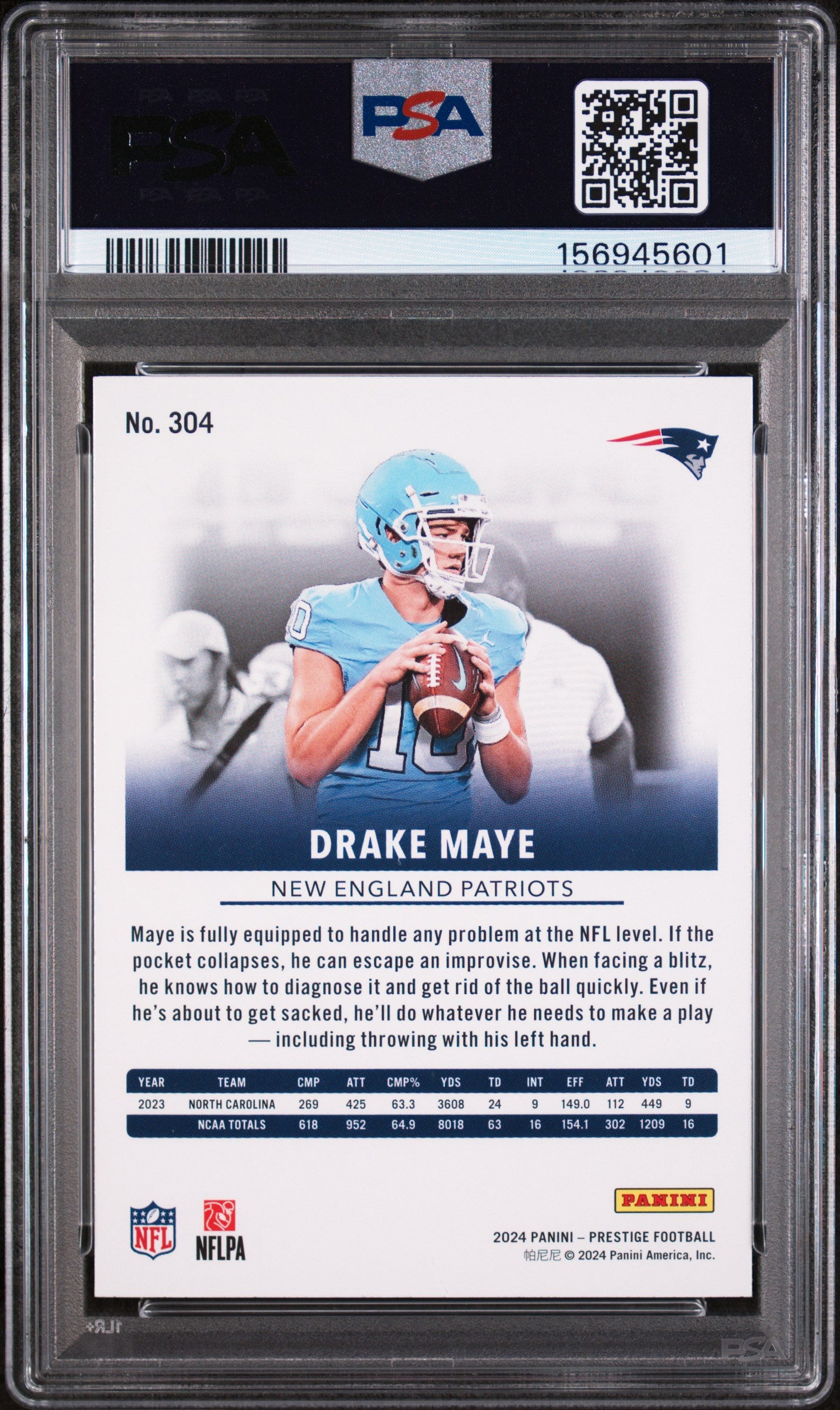 2024 Panini Prestige Drake Maye 9 PSA #304