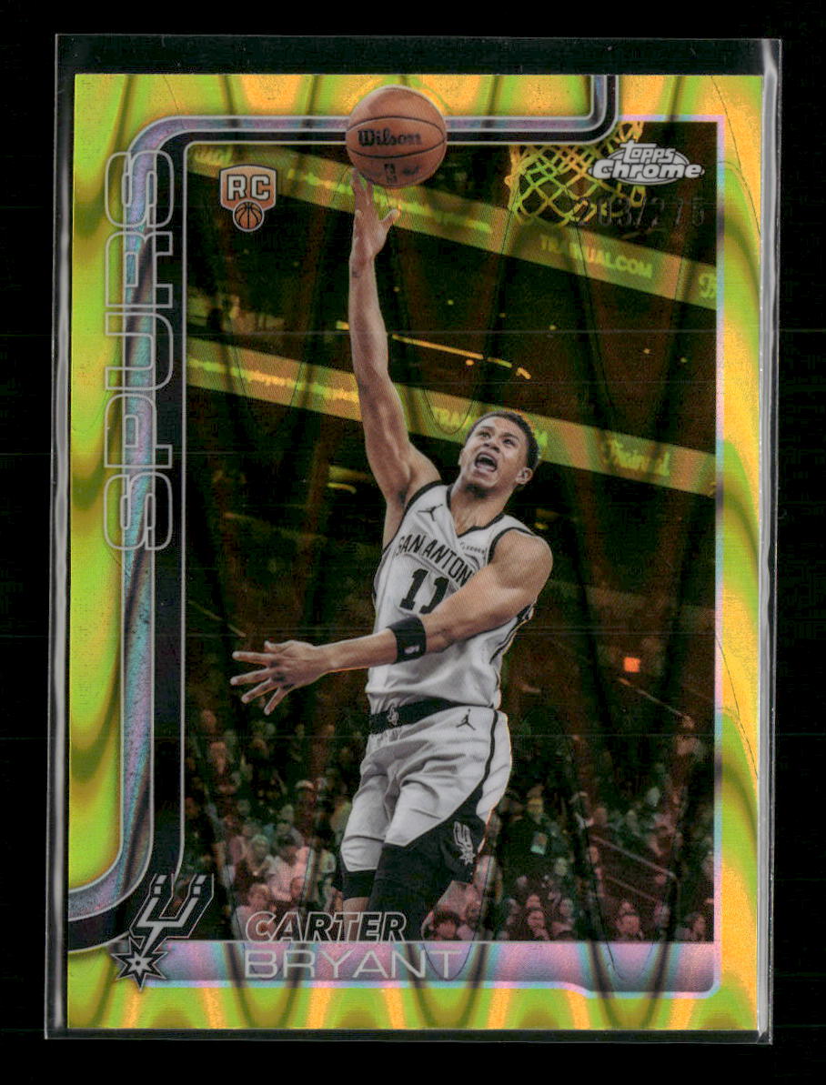 2025-26 Topps Chrome Update Yellow RayWave Refractor Carter Bryant RC #/275 #164