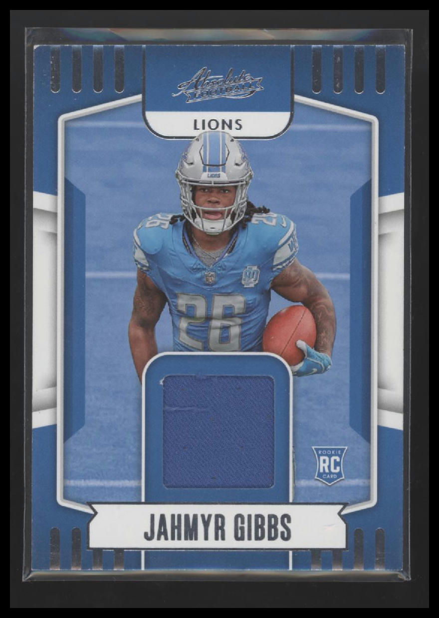 2023 Panini Absolute Absolute Rookie Materials Jahmyr Gibbs #ARM-6