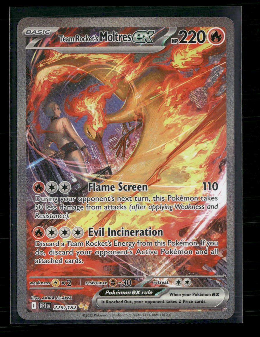 SV10: Destined Rivals Team Rocket's Moltres ex #229/182