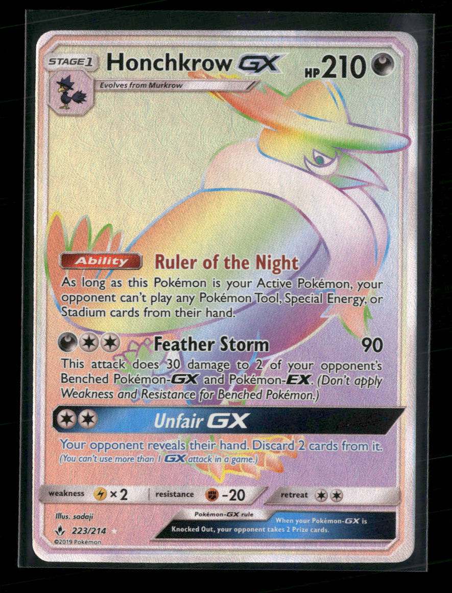 SM - Unbroken Bonds Honchkrow GX (Secret) #223/214
