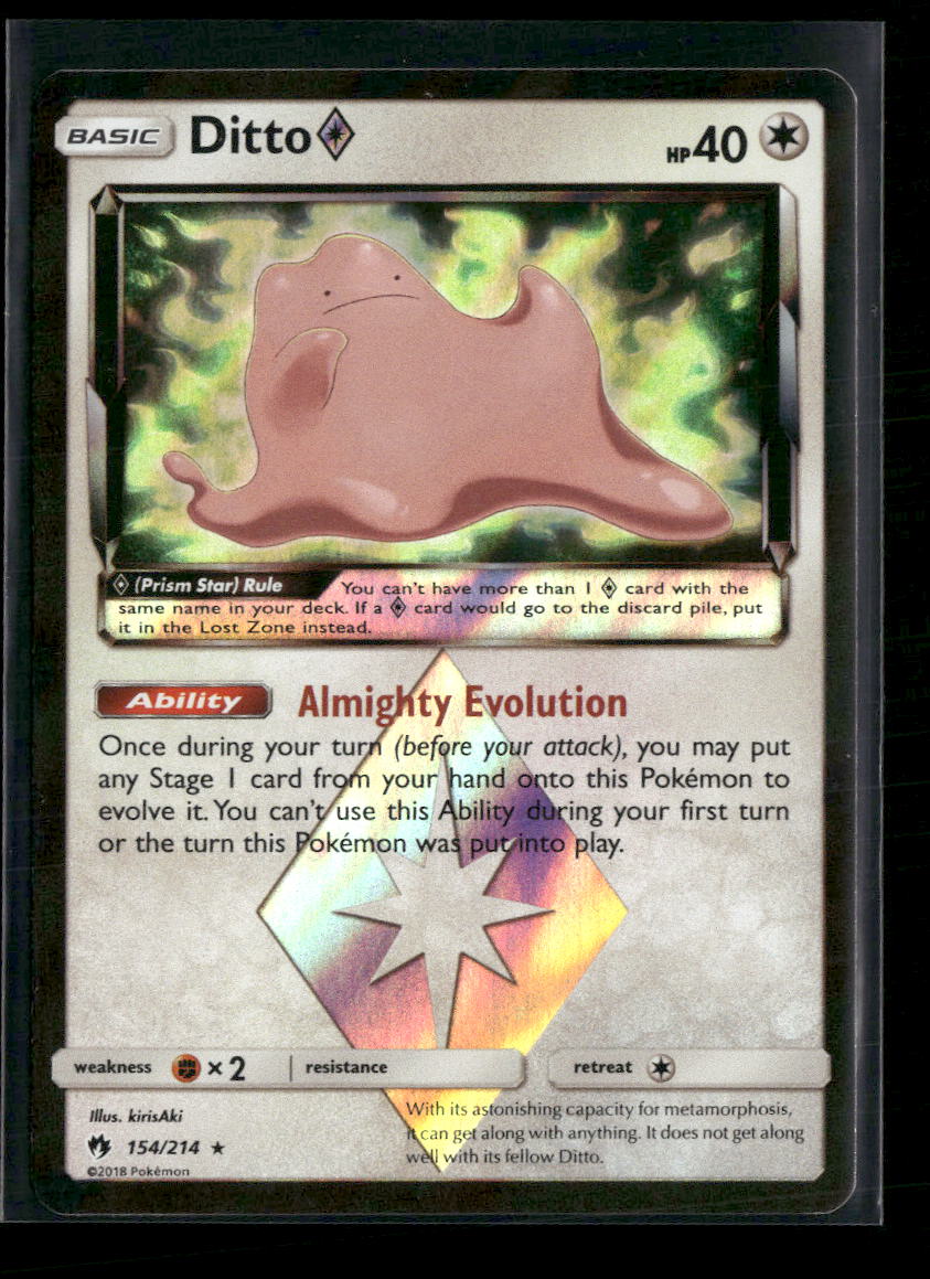 SM - Lost Thunder Ditto Prism Star #154/214