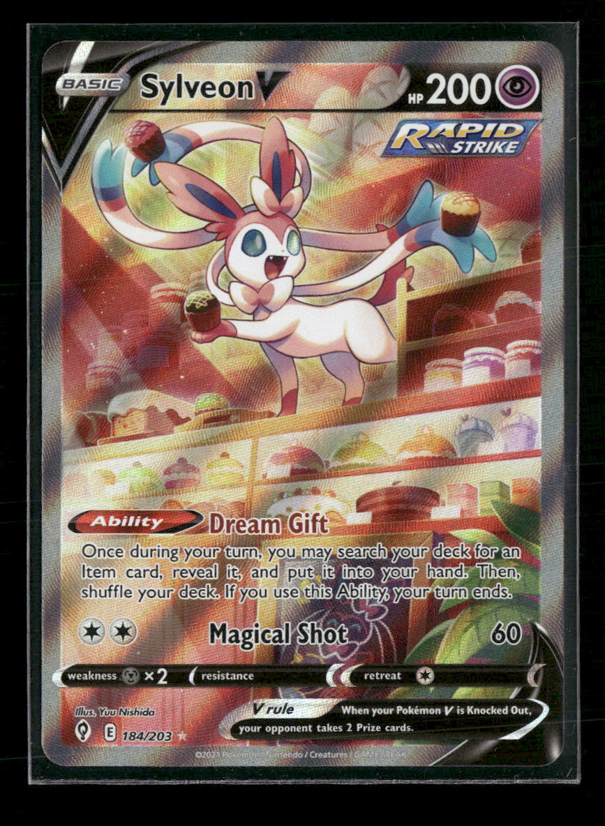 SWSH07: Evolving Skies Sylveon V (Alternate Full Art) #184/203
