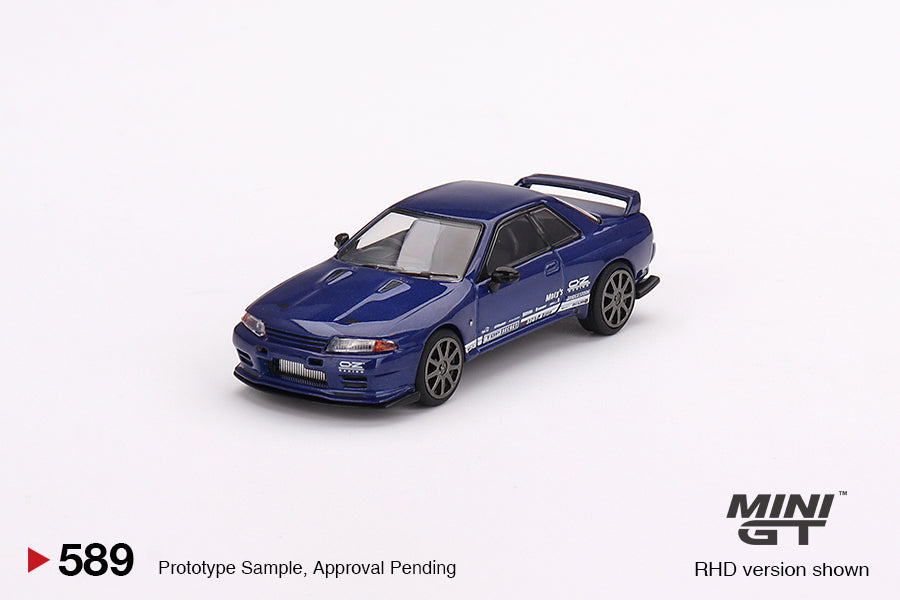 Mini-GT Nissan Skyline GT-R R32 Metallic Blue 1:64