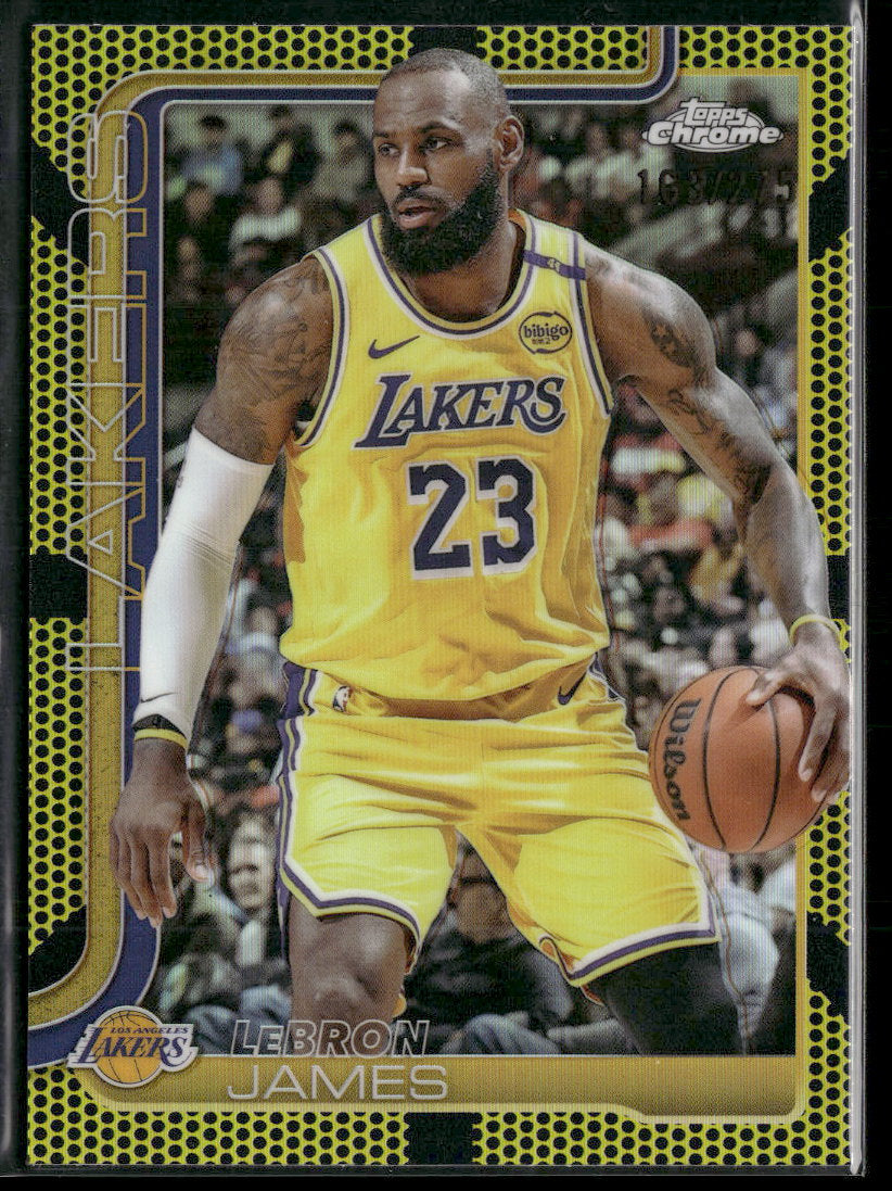 2025-26 Topps Chrome Yellow Basketball Refractor LeBron James #/275 #127
