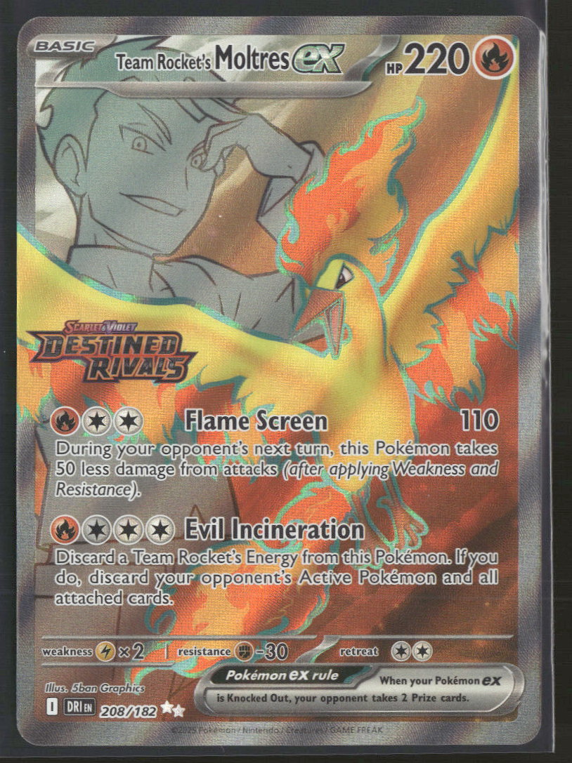 Miscellaneous Cards & Products Team Rocket's Moltres ex #208/182