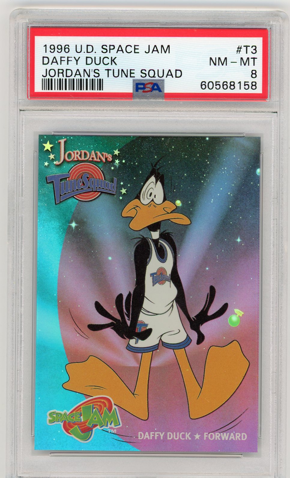 1996 Upper Deck Space Jam Jordan's Tune Squad Daffy Duck 8 PSA #T3