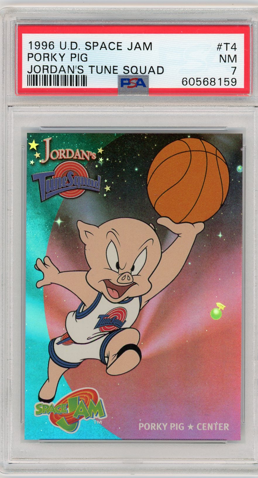 1996 Upper Deck Space Jam Jordan'S Tune Squad Porky Pig 7 PSA #T4