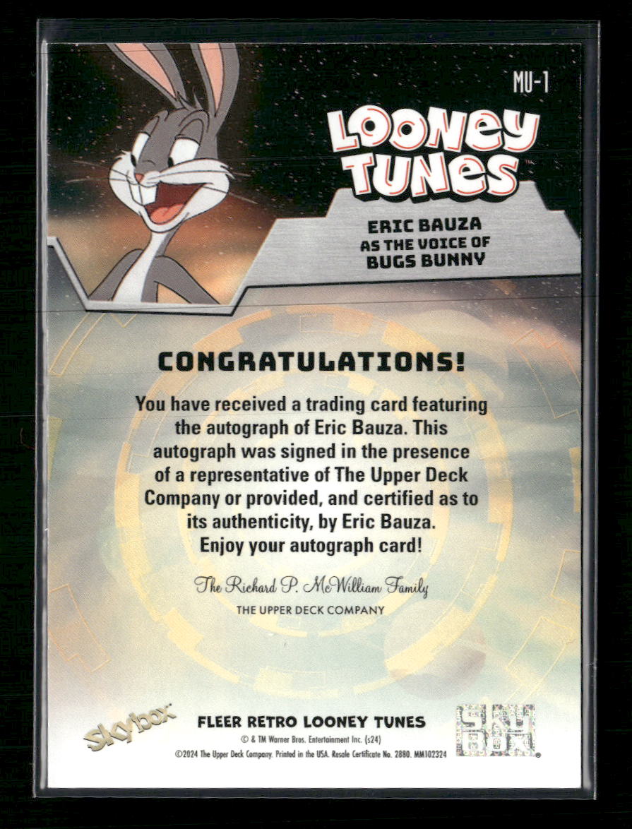 2024 Fleer Retro Looney Tunes Metal Universe Bugs Bunny - Eric Bauza Auto #MU-1