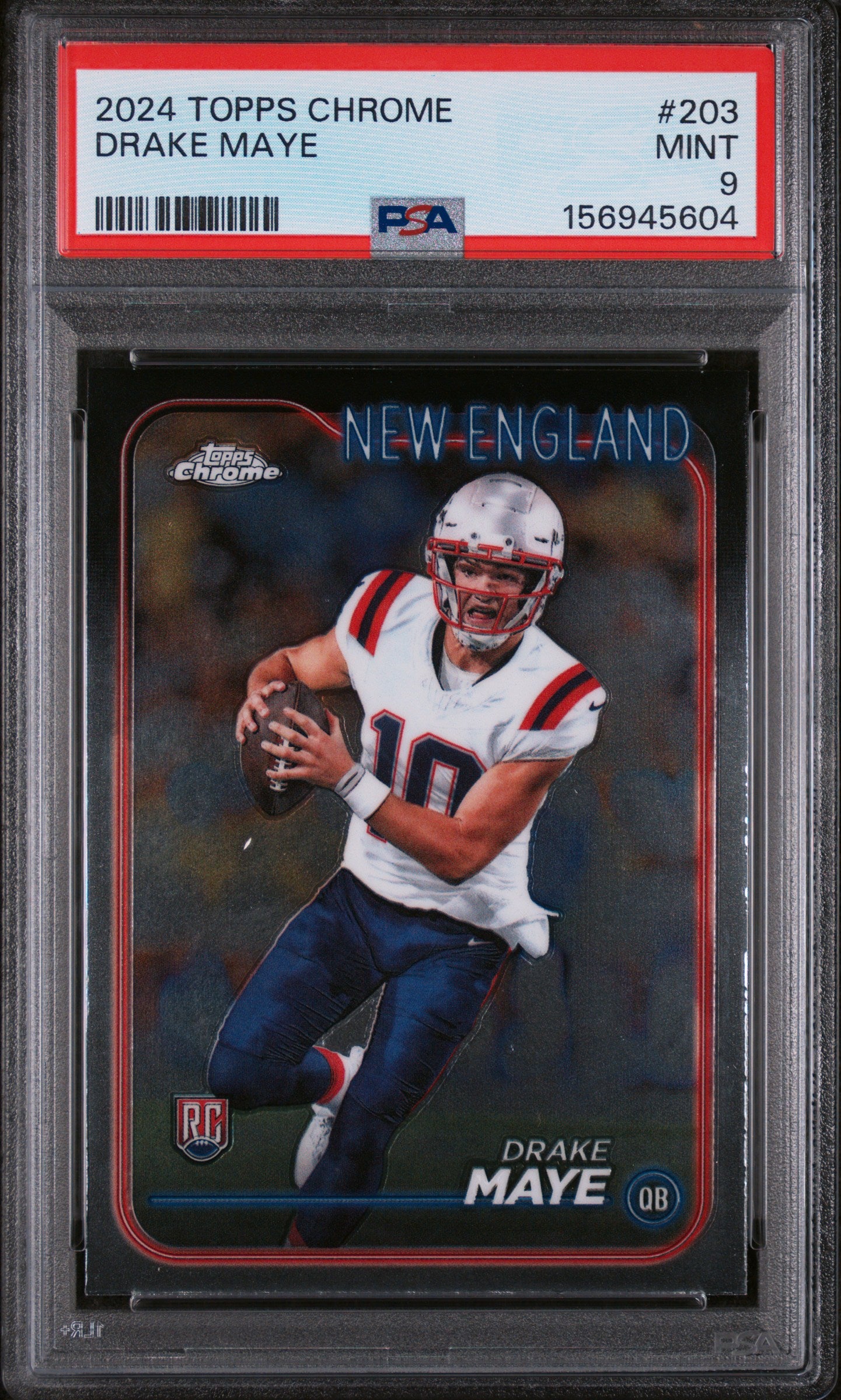 2024 Topps Chrome Drake Maye 9 PSA #203