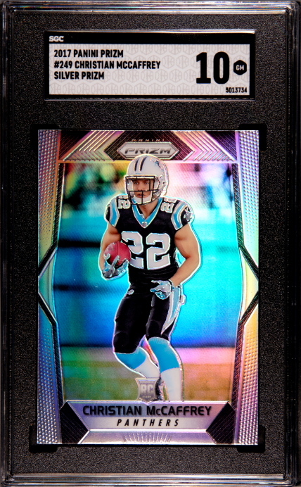 2017 Panini Prizm Silver Prizm Christian Mccaffrey 10 SGC #249