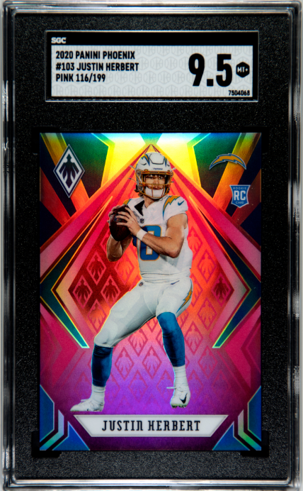 2020 Panini Phoenix Pink /199 Justin Herbert 9.5 SGC #103