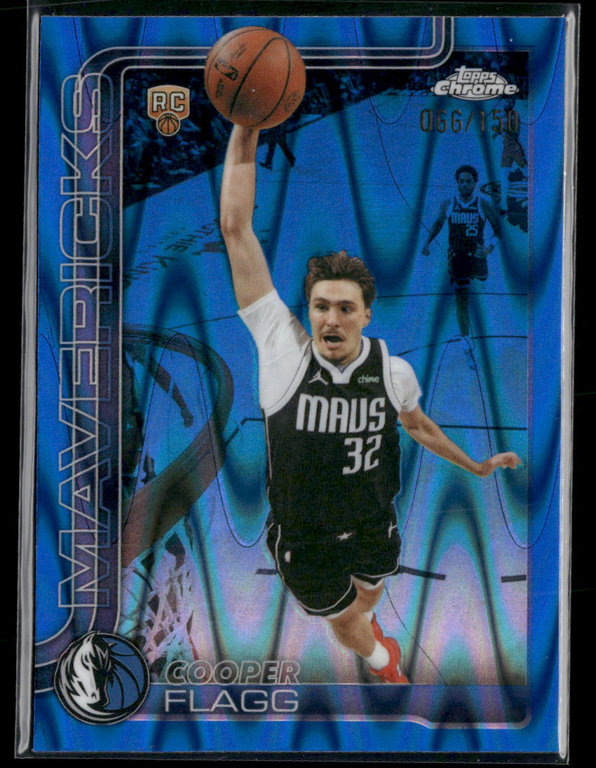 2025-26 Topps Chrome Update Blue RayWave Refractor Cooper Flagg RC #/150 #151
