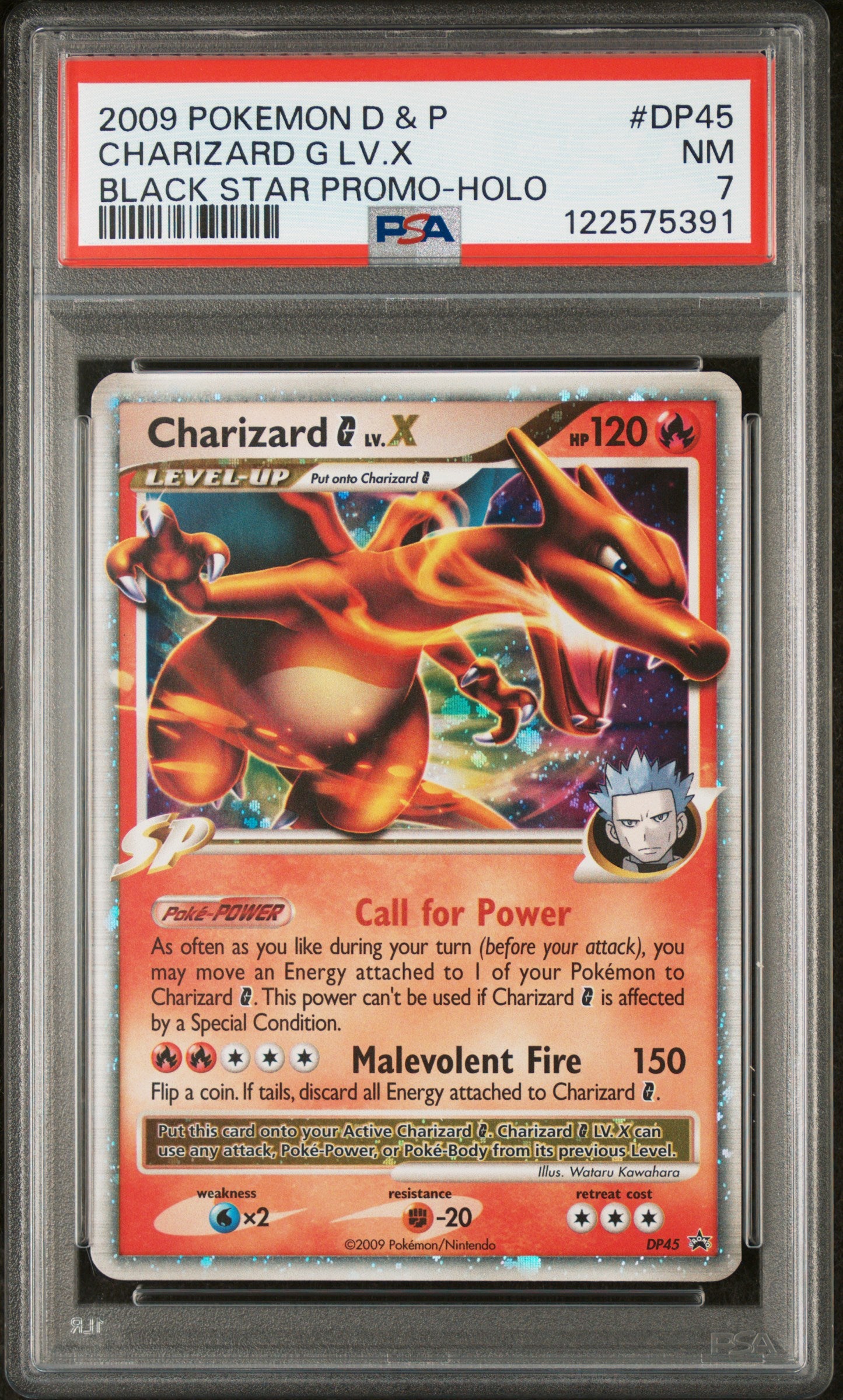 2009 Pokemon Diamond & Pearl Black Star Promo-Holo Charizard G Lv.X 7 PSA #DP45