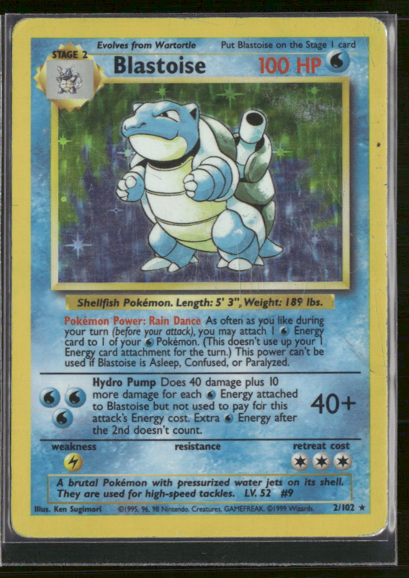 Base Set Blastoise #002/102 Damaged