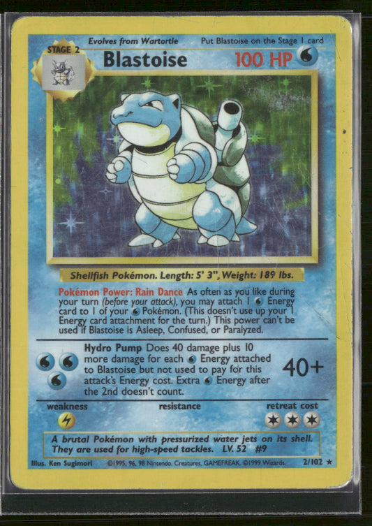 Base Set Blastoise #002/102 Damaged