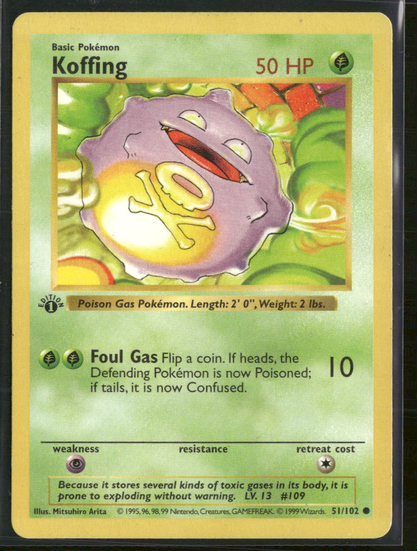 Base Set (Shadowless) Koffing #051/102