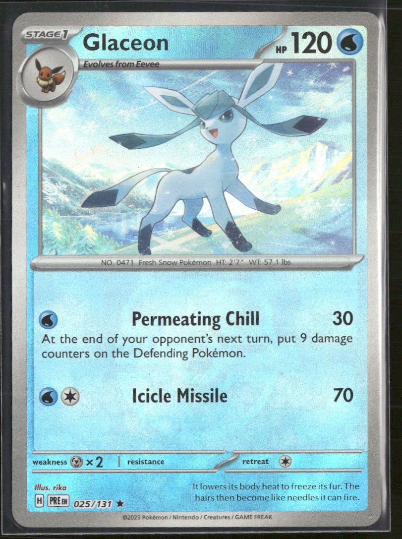 SV: Prismatic Evolutions Glaceon (Master Ball Pattern) #025/131