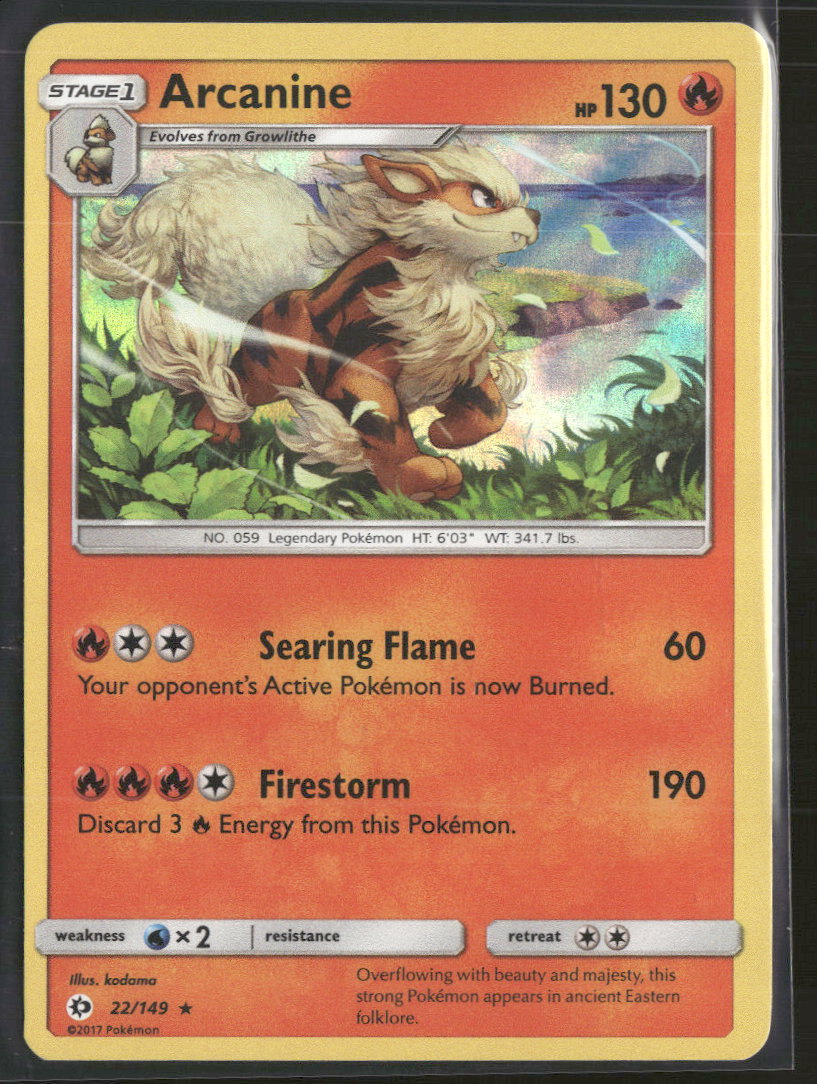 SM Base Set Arcanine #22/149
