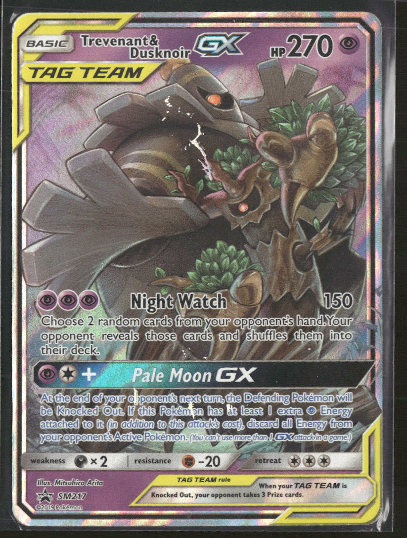SM Promos Trevenant & Dusknoir GX #SM217 Damaged