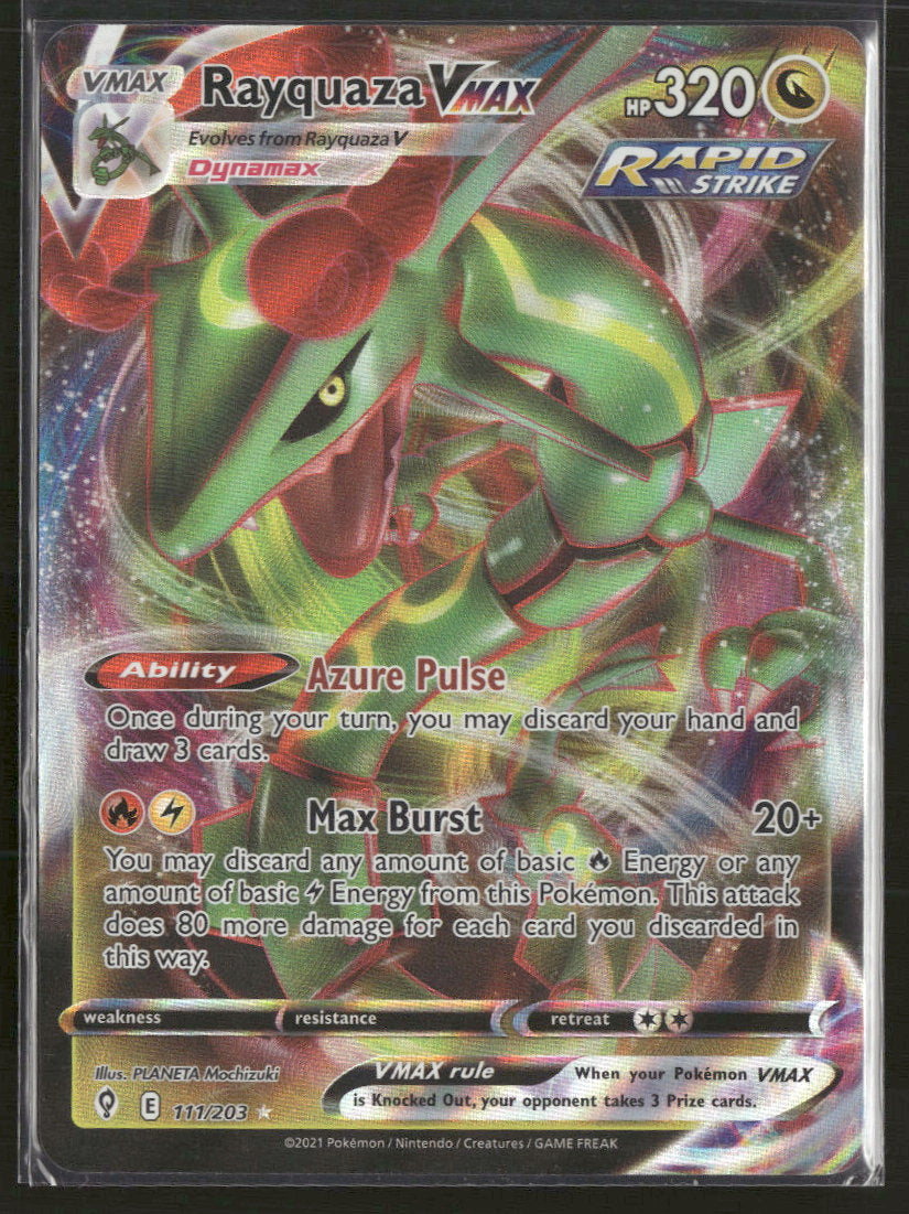 SWSH07: Evolving Skies Rayquaza VMAX #111/203