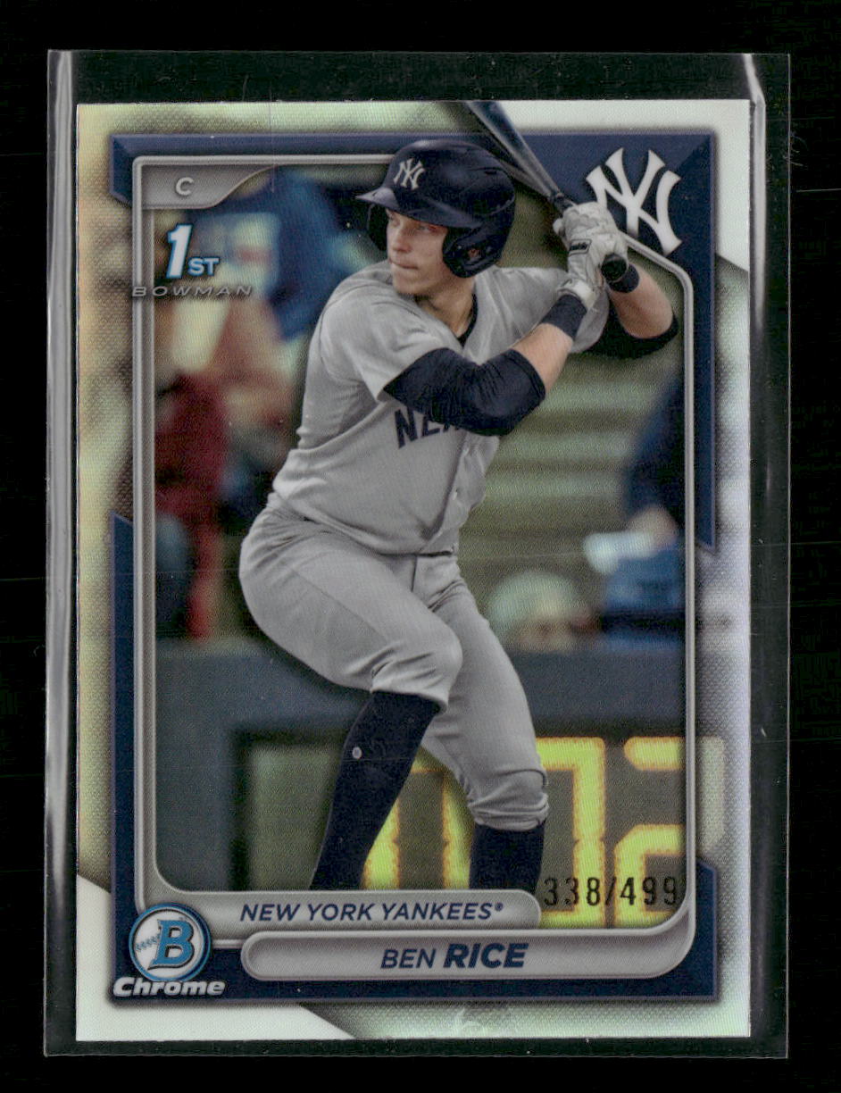 2024 Bowman Chrome Prospects Refractors Ben Rice #/499 #BCP-186