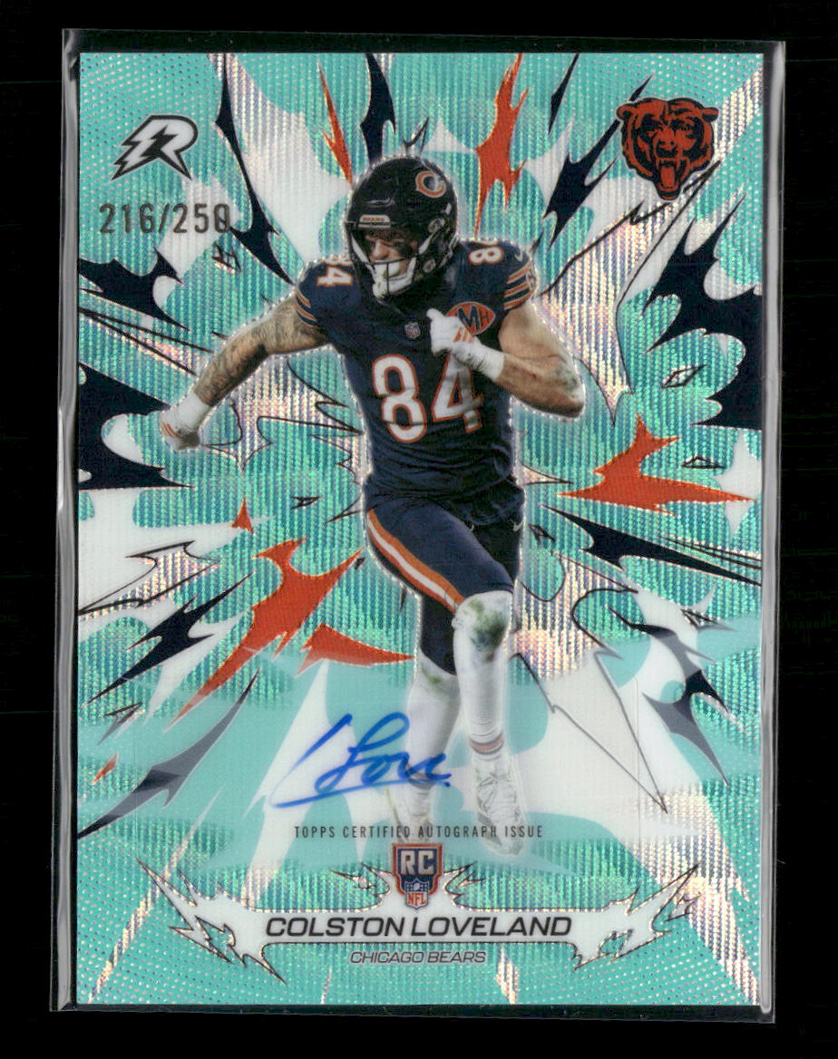 2025 Topps Resurgence Signatures Aqua Surge Refractor Colston Loveland #/250