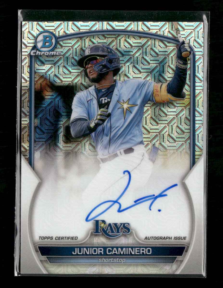 2023 Bowman Chrome Prospect Autographs Mojo Refractors Junior Caminero #BMA-JC