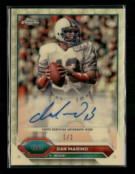 2023 Topps Composite Topps Chrome Autographs SuperFractor Dan Marino #/1