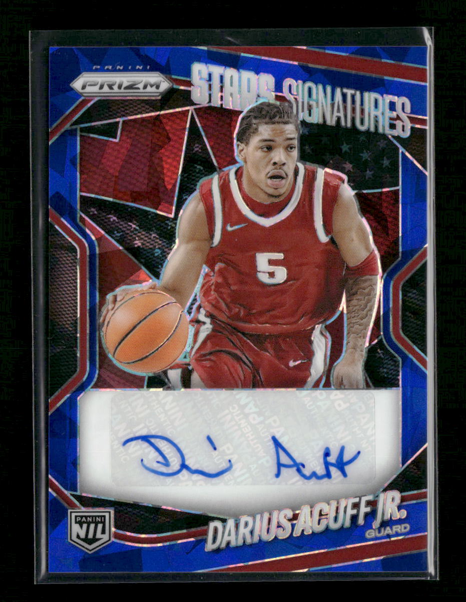 2025-26 Panini Prizm Autograph Blue Ice /49 Darius Acuff Jr. #PSS-DAJ