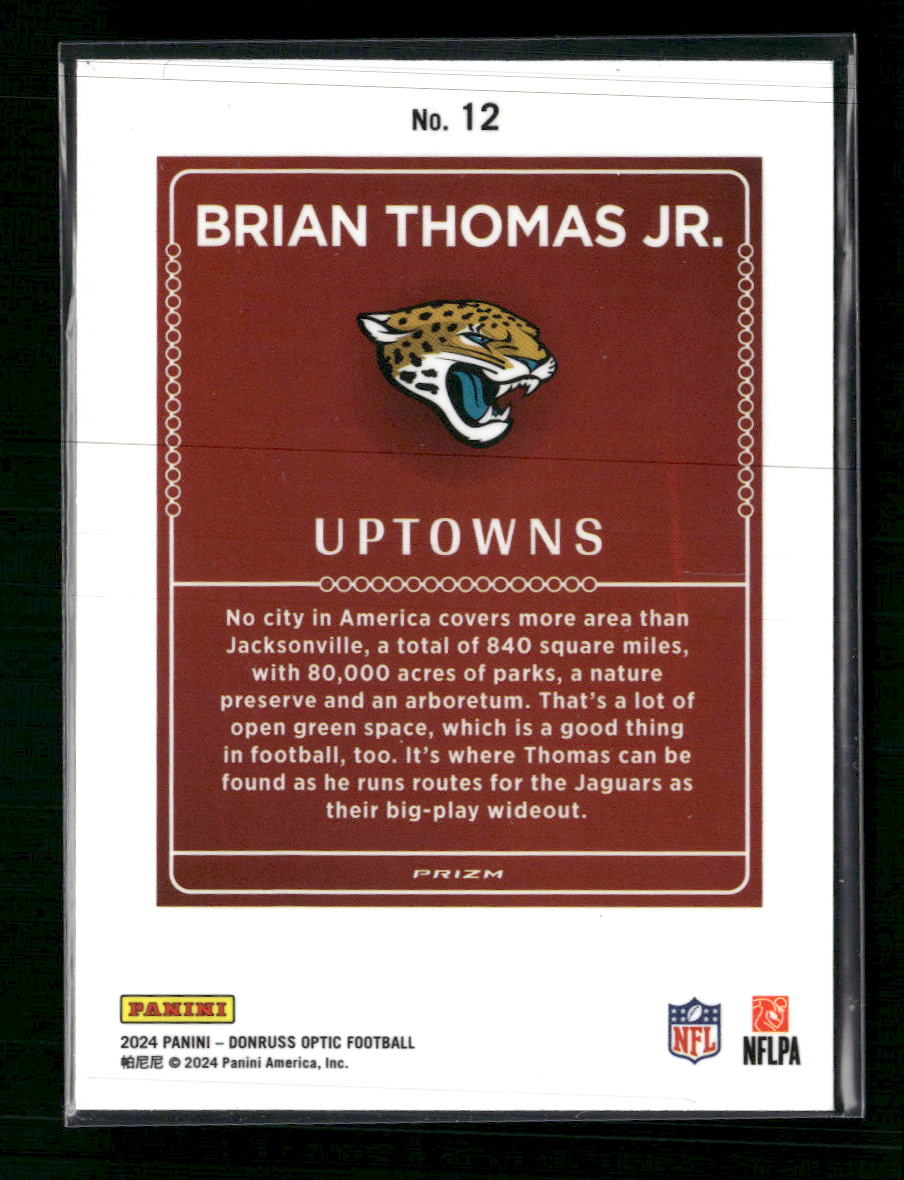 2024 Donruss Optic Uptowns Brian Thomas Jr. #12