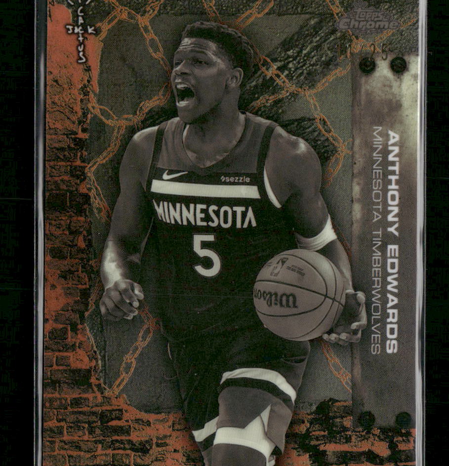 2025-26 Topps Chrome Cactus Jack Orange Refractor /25 Anthony Edwards #33