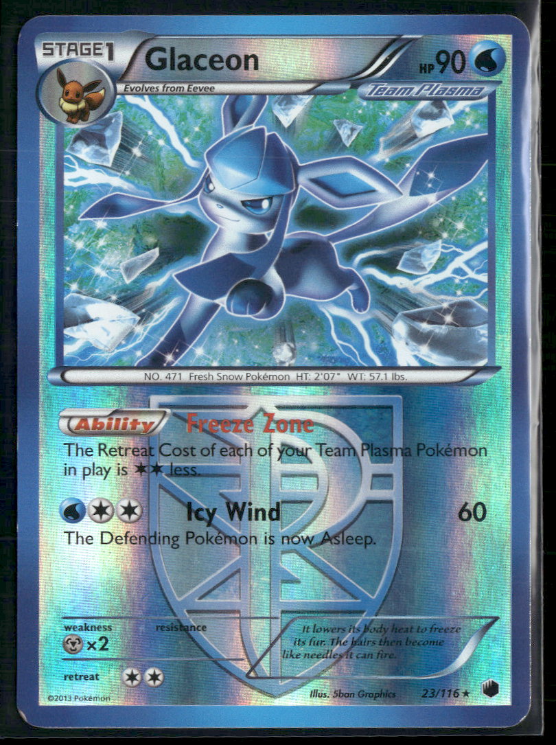 Plasma Freeze Glaceon (Team Plasma) #23/116