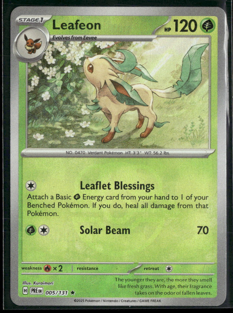 SV: Prismatic Evolutions Leafeon (Master Ball Pattern) #005/131