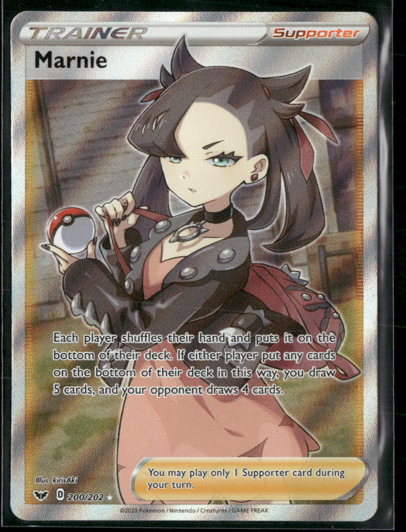 SWSH01: Sword & Shield Base Set Marnie (Full Art) #200/202