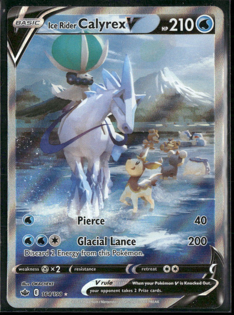 SWSH06: Chilling Reign Ice Rider Calyrex V (Alternate Full Art) #164/198